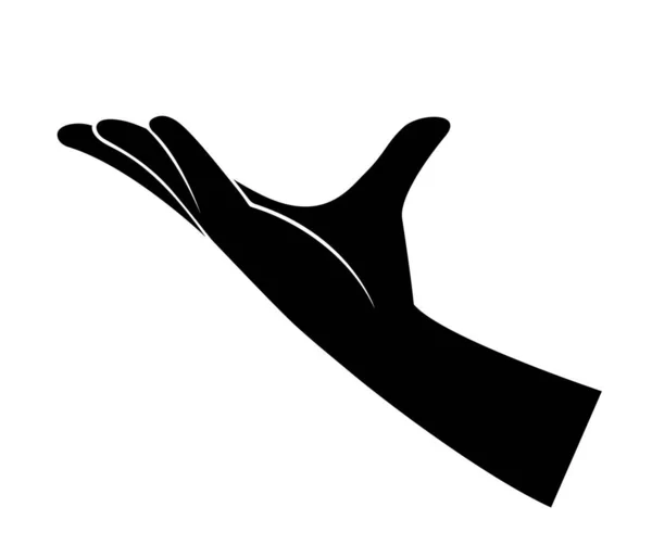 Mão Segurando Símbolo Vetor Ilustração — Vetor de Stock