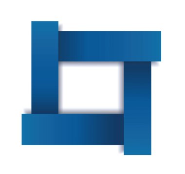 mavi çerçeve şablon vektör illüstrasyonu EPS10