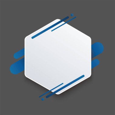 mavi altıgen arkaplan şablon vektörü