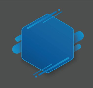 mavi altıgen arkaplan şablon vektörü