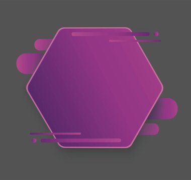 mor altıgen arkaplan şablon vektör çizimi