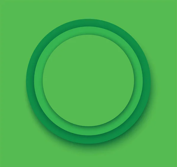 Green Circles Background Template Vector — 스톡 벡터