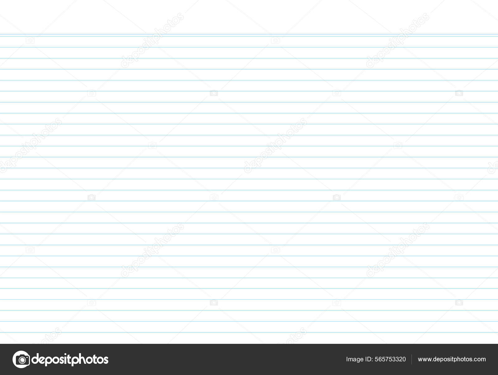 Blank notebook paper sheet with lines Stock Vector