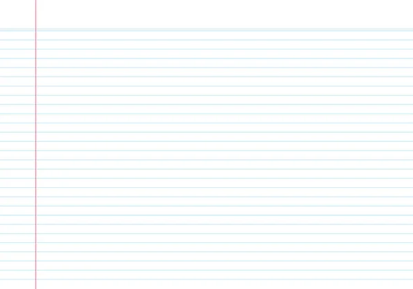 Blank Notebook Paper Sheet Lines Vector Illustration — Vetor de Stock