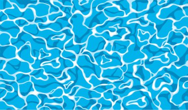 Suyun dokusu. Vektör illüstrasyonunda mavi su dokusu
