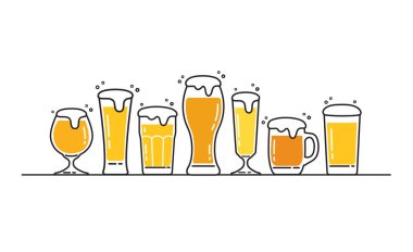 Basit bir bira bardağı vektör çizimi