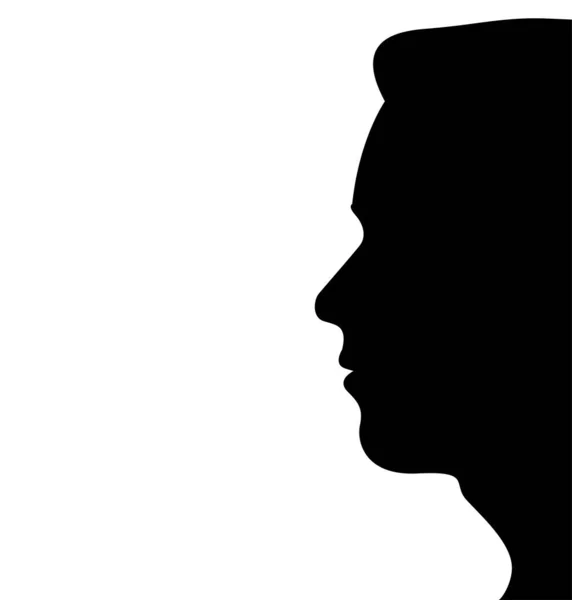 Side View Man Face Vector Illustration — ストックベクタ