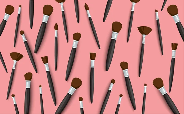 Make Brushes Background Vector Illustration —  Vetores de Stock