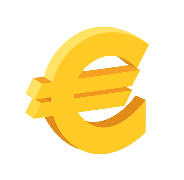 Eurogouden Munt Vectorillustratie — Stockvector