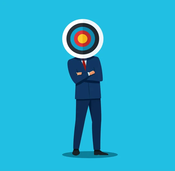 Businessman Target Archery Vector Illustration — 图库矢量图片