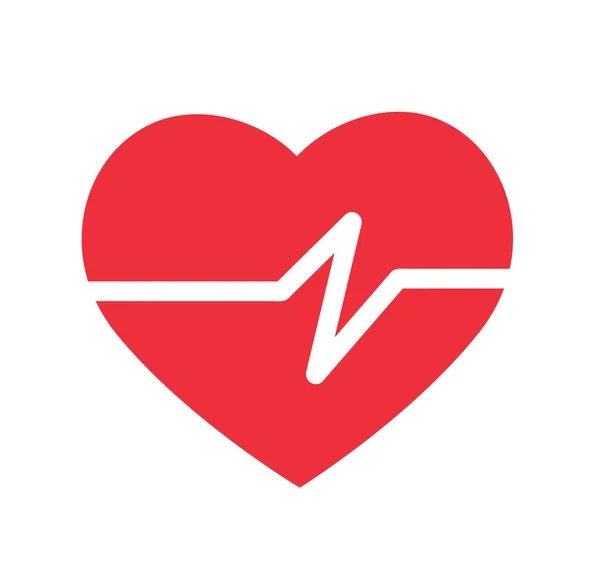 Heart Icon Sign Heartbeat Vector Illustration — Stock vektor