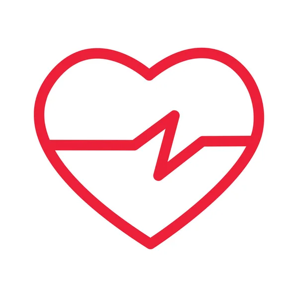 Heart Icon Sign Heartbeat Vector Illustration — Stock vektor