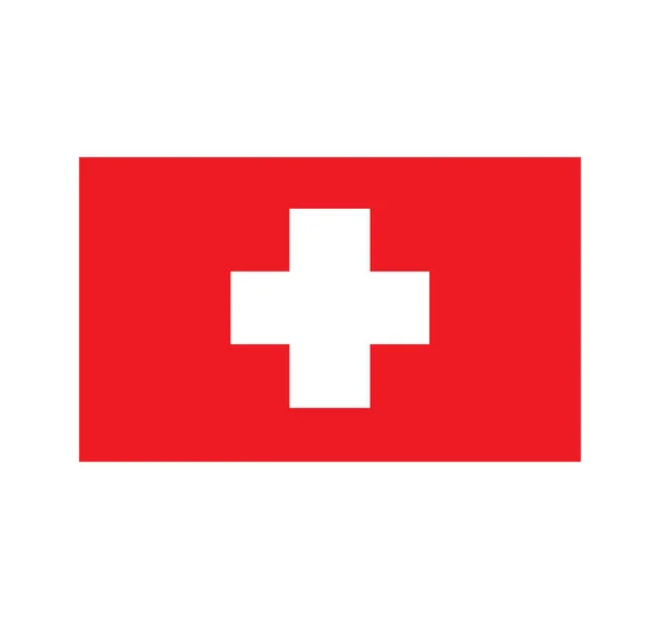 Switzerland Flag Vector Illustration Eps10 — Vetor de Stock