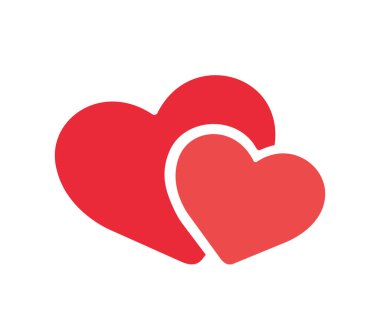 two simple heart icon