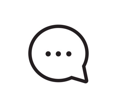 simple bubble chat icon. vector illustration
