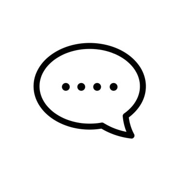simple bubble chat icon. vector illustration