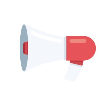 red megaphone icon. vector illustration