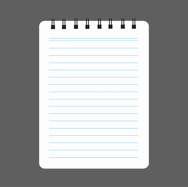 Lines Spiral Notepad Vector Illustration — Vector de stock