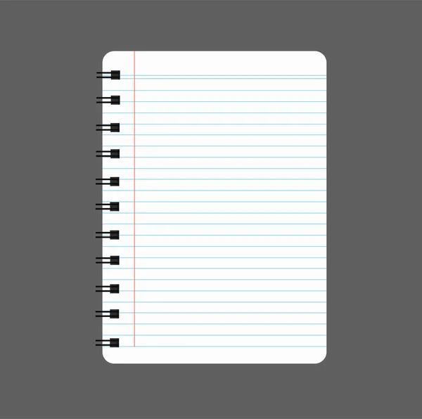 Lines Spiral Notepad Vector Illustration —  Vetores de Stock