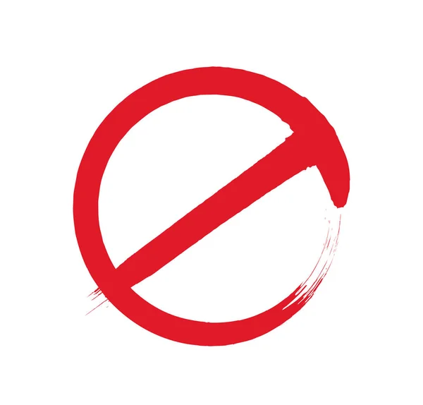 Prohibition Ban Icon Vector Illustration — Stockvektor