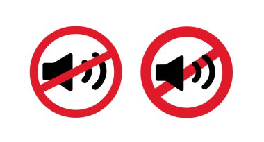 Prohibition of loud sound icon. vector illustration 