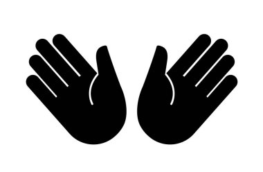 Basit bir el ikonu. vektör illüstrasyonu