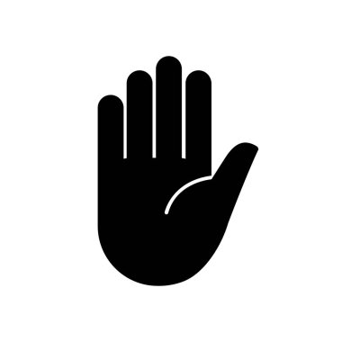 Basit bir el ikonu. vektör illüstrasyonu