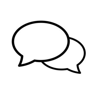 Basit baloncuk sohbet simgesi. konuşan simge vektör illüstrasyonu