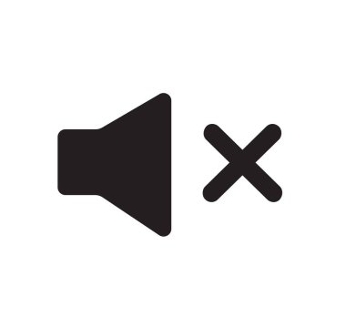 Basit bir dilsiz simgesi. vektör illüstrasyonu