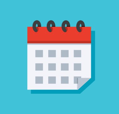 Basit sayfa takvim vektör illüstrasyonu