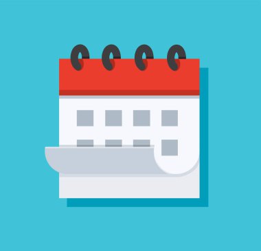 Basit sayfa takvim vektör illüstrasyonu