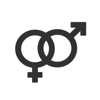 Cinsiyet simgesi. vektör illüstrasyonu