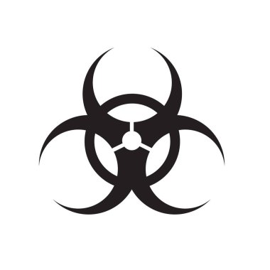 Tehlikeli radyasyon zehirli ikonu. vektör illüstrasyonu
