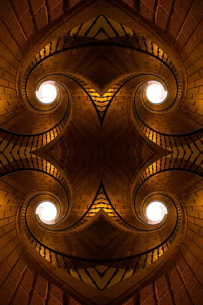 Золоті Середньовічні Сходи Абстрактний Фон — стокове фото