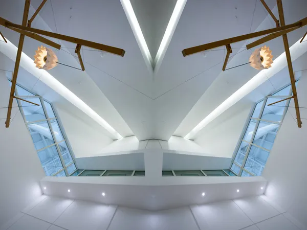 Sfondo Astratto Con Forme Simmetriche Edificio Moderno — Foto Stock