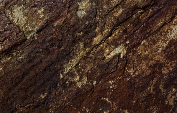 Старий Іржавий Гранітний Камінь Великою Кількістю Тріщин Гранжевий Фон — стокове фото