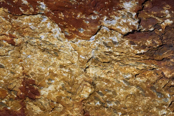 Old Rusty Granite Rock Lots Cracks Grungy Background — Stockfoto