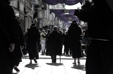 18 Nisan 2019, kutsal hafta geleneği, Farricocos şehri, Braga, Minho, Portekiz.