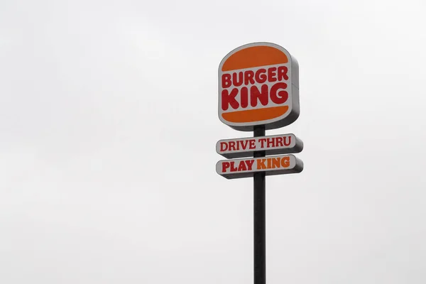 April 2022 Burger King Road Logo Raining Day Barcelos Braga — Stock Photo, Image