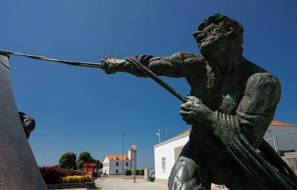May 2022 Monument Men Sea Homem Mar Esposende Braga Portugal —  Fotos de Stock