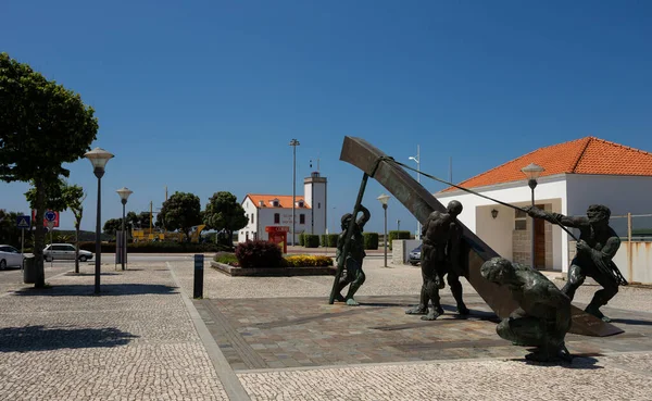 May 2022 Monument Men Sea Homem Mar Esposende Braga Portugal — Foto Stock