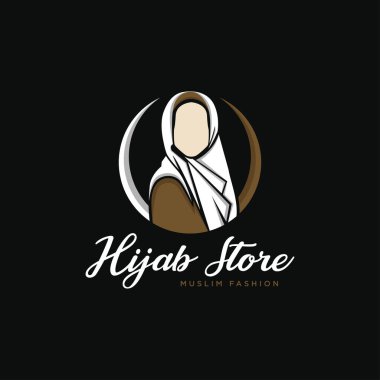 tesettür moda logo vektör sembolü