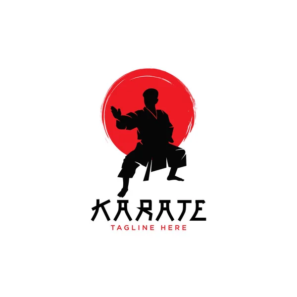 Karate Logo Template Design Vector — Stock Vector