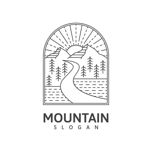 Montaña Monolina Naturaleza Aire Libre Vector Ilustración — Vector de stock