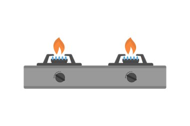 Gaz sobası düz tasarım vektör çizimi