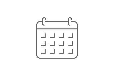 Takvim simgesi çizgi vektör tasarımı