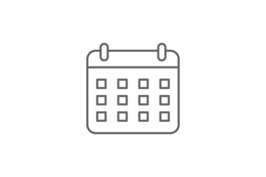 Takvim simgesi çizgi vektör tasarımı