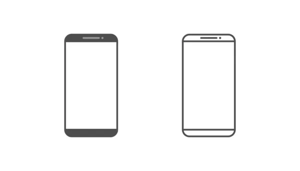 Smartphone Icoon Vector Ontwerp Witte Achtergrond — Stockvector