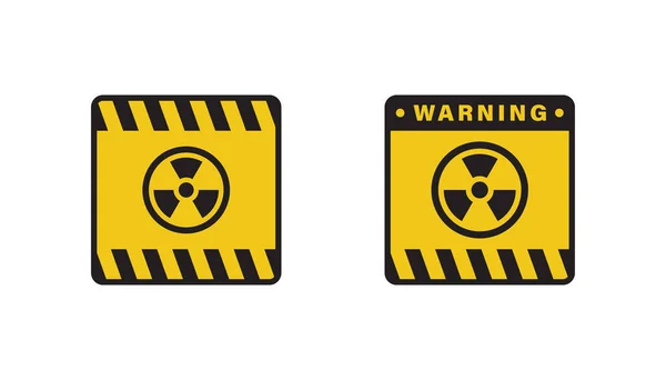 Radioaktives Nukleares Warnzeichen Icon Vektor Design — Stockvektor