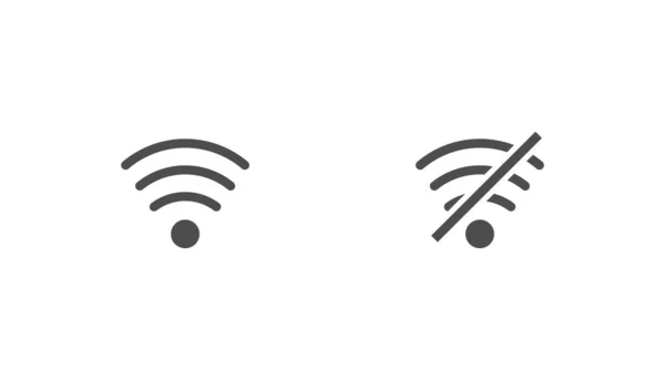 Diseño Vector Icono Notificación Wifi Sobre Fondo Blanco — Vector de stock